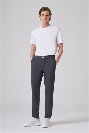 Morven Erkek Lacivert Trend Slim fit Lastikli Pantolon