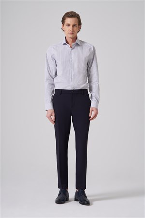 Morven Erkek Lacivert Trend Yandan Lastikli Slim Fit Pantolon