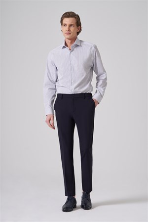 Morven Erkek Lacivert Trend Yandan Lastikli Slim Fit Pantolon