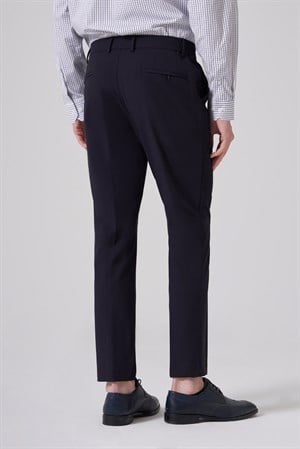 Morven Erkek Lacivert Trend Yandan Lastikli Slim Fit Pantolon