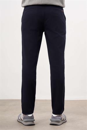 Morven Erkek Lacivert Yazlık Pamuk Yan Cep Slim Fit Chino Pantolon