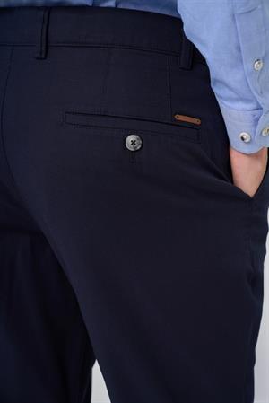 Morven Erkek Lacivert Yazlık Pamuk Yan Cep Slim Fit Chino Pantolon