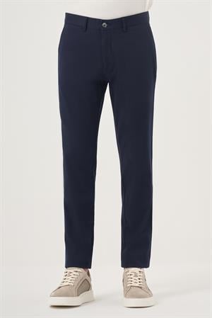 Morven Erkek Lacivert Yazlık Pamuk Yan Cep Slim Fit Chino Pantolon