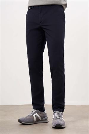 Morven Erkek Lacivert Yazlık Pamuk Yan Cep Slim Fit Chino Pantolon