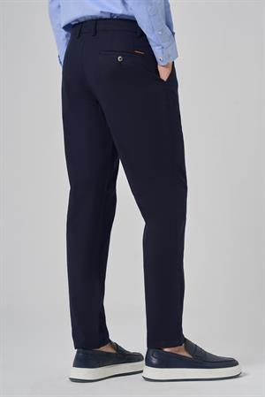 Morven Erkek Lacivert Yazlık Pamuk Yan Cep Slim Fit Chino Pantolon