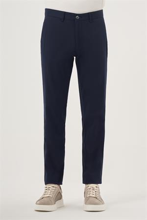 Morven Erkek Lacivert Yazlık Pamuk Yan Cep Slim Fit Chino Pantolon