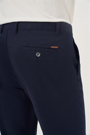 Morven Erkek Lacivert Yazlık Pamuk Yan Cep Slim Fit Chino Pantolon