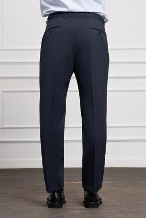 Morven Erkek Lacivert Yünlü Basic Dynamic Fit Rahat Kesim Classic Pantolon