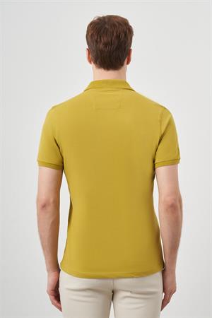 Morven Erkek Limon Küfü Basic Polo Yaka Dynamic Fit T-Shirt