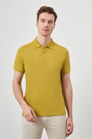 Morven Erkek Limon Küfü Basic Polo Yaka Dynamic Fit T-Shirt