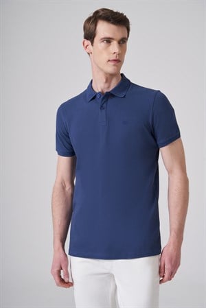 Morven Erkek Marine Basic Polo Yaka Dynamic Fit T-Shirt