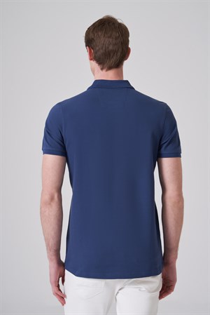 Morven Erkek Marine Basic Polo Yaka Dynamic Fit T-Shirt