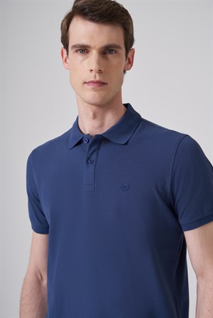 Morven Erkek Marine Basic Polo Yaka Dynamic Fit T-Shirt