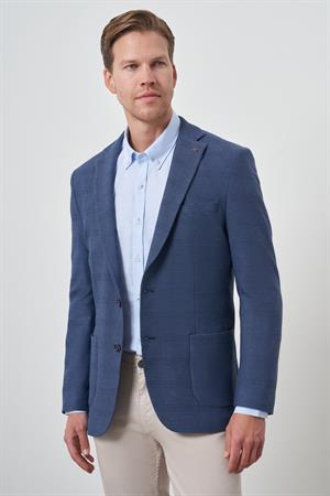 Morven Erkek Marine Dokuma Dynamic Fit Mono Yaka Ceket