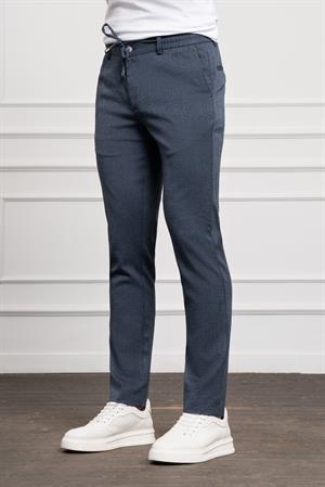 Morven Erkek Marine Jogger Slim Fit Dar Kesim Çıtçıtlı İpli Pantolon