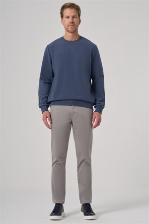 Morven Erkek Marine Trend Bisiklet Yaka Sweatshirt