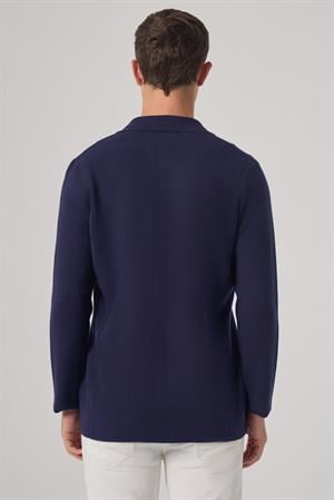 Morven Erkek Marine Trend Klasik Yaka Ön Düğmeli Hırka