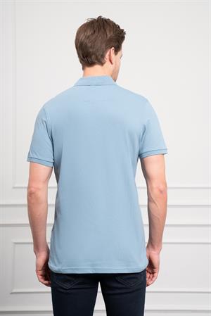 Morven Erkek Mavi Basic Polo Yaka Dynamic Fit T-Shirt