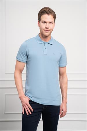 Morven Erkek Mavi Basic Polo Yaka Dynamic Fit T-Shirt