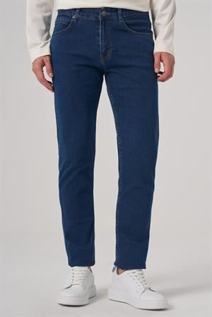 Morven Erkek Mavi Denim 5 Cep Dynamic Fit Jean Kot Pantolon