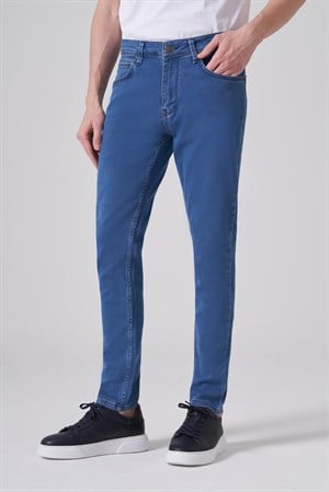 Morven Erkek Mavi Denim 5 Cep Slim Fit Jean