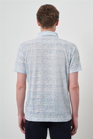 Morven Erkek Mavi Trend Dinamik Fit Polo Yaka T-Shirt