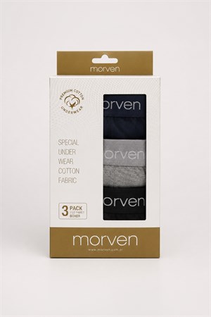 Morven Erkek Muhtelif 3lü Boxer Seti