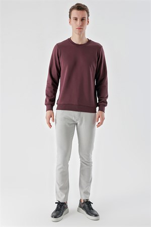 Morven Erkek Mürdüm Basic Bisiklet Yaka Sweat-Shirt