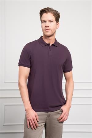 Morven Erkek Mürdüm Basic Polo Yaka Dynamic Fit T-Shirt