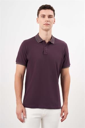 Morven Erkek Mürdüm Trend Polo Yaka Dynamic Fit T-Shirt