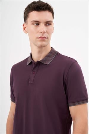 Morven Erkek Mürdüm Trend Polo Yaka Dynamic Fit T-Shirt