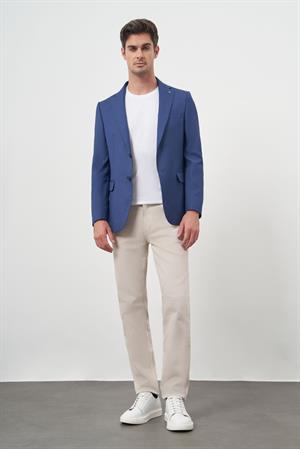 Morven Erkek Parlement Poliviskon Slim Fit Mono Yaka Klasik Ceket