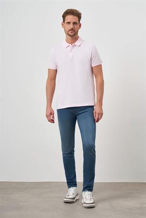 Morven Erkek Pembe Basic Polo Yaka Dynamic Fit T-Shirt