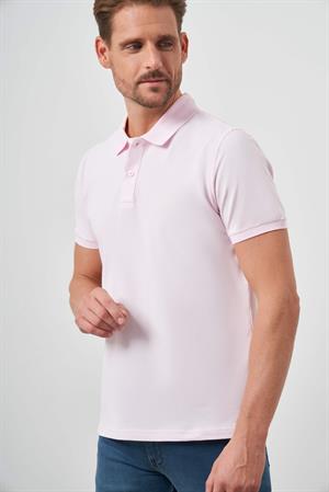 Morven Erkek Pembe Basic Polo Yaka Dynamic Fit T-Shirt