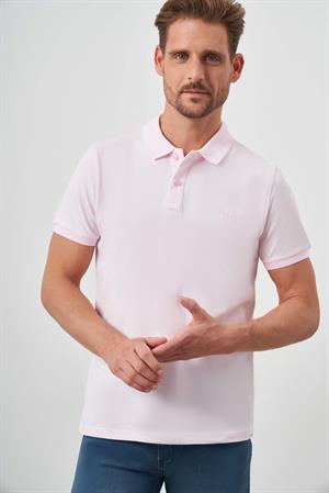 Morven Erkek Pembe Basic Polo Yaka Dynamic Fit T-Shirt