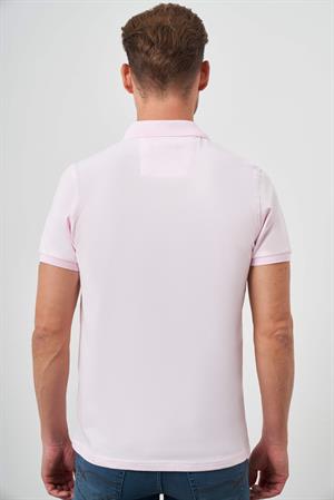Morven Erkek Pembe Basic Polo Yaka Dynamic Fit T-Shirt
