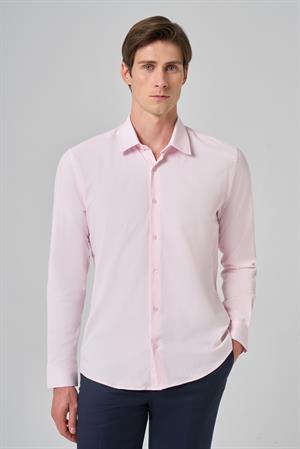Morven Erkek Pembe Slim Fit Sert Yaka Gömlek