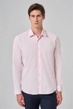 Morven Erkek Pembe Slim Fit Sert Yaka Gömlek