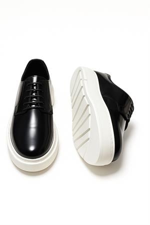 Morven Erkek Siyah Açma Deri Sneaker Ayakkabı