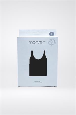 Morven Erkek Siyah Basic Düz %100 Pamuk Atlet