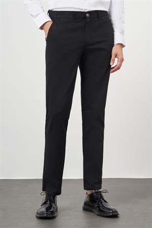 Morven Erkek Siyah Chino Dynamik Fit Pantolon