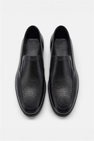 Morven Erkek Siyah Classic Analin Loafer Kauçuk Taban Ayakkabı
