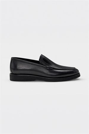 Morven Erkek Siyah Classic Analin Loafer Kauçuk Taban Ayakkabı