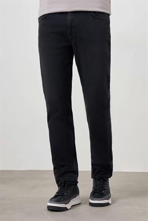 Morven Erkek Siyah Denim 5 Cep Dynamic Fit Jean Kot Pantolon