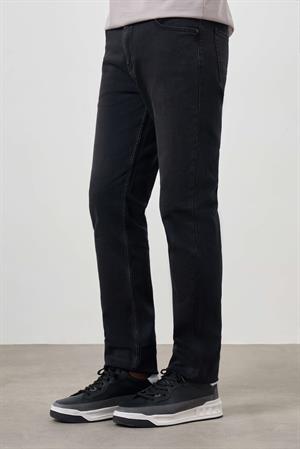 Morven Erkek Siyah Denim 5 Cep Dynamic Fit Jean Kot Pantolon