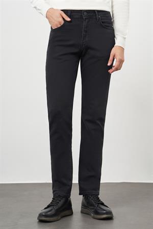 Morven Erkek Siyah Denim 5 Cep Dynamic Fit Jean Kot Pantolon
