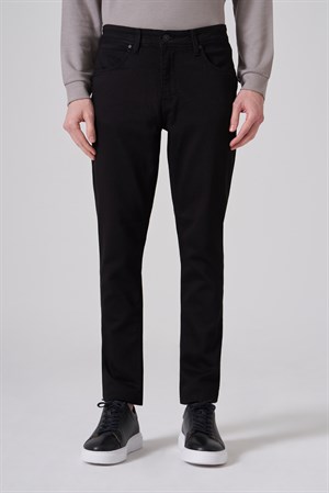 Morven Erkek Siyah Denim 5 Cep Slim Fit Jean