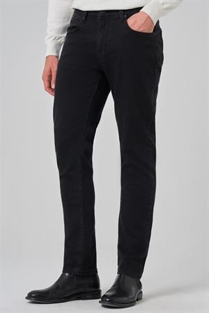 Morven Erkek Siyah Denim 5 Cep Slim Fit Jean Kot Pantolon