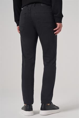 Morven Erkek Siyah Denim 5 Cep Slim Fit Jean Kot Pantolon