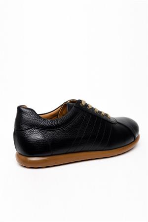 Morven Erkek Siyah Deri Smart Casual Ayakkabı